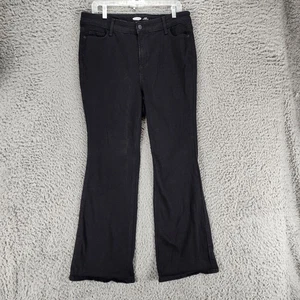 Pantalones de mezclilla Old Navy para mujer 16 Plus negros elásticos tiro extra alto acampanados - Imagen 1 de 11