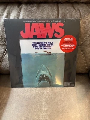 JAWS Limited Edition Soundtrack-Red & Blue Splatter Vinyl LP-Brand New - Image 1 of 2