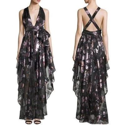 Vestido Milly Floral Lurex Organza Angie en Multi Talla: 4 Foto 1 de 4