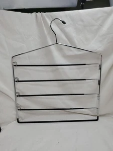 Hangers Metal Multi Pant Hanger w/Swing Arms (Black) Pack of 5 - Picture 1 of 6