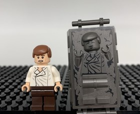 LEGO Star Wars Han Solo Minifigure Lot With Carbonite Block 75060 sw0612 sw0714