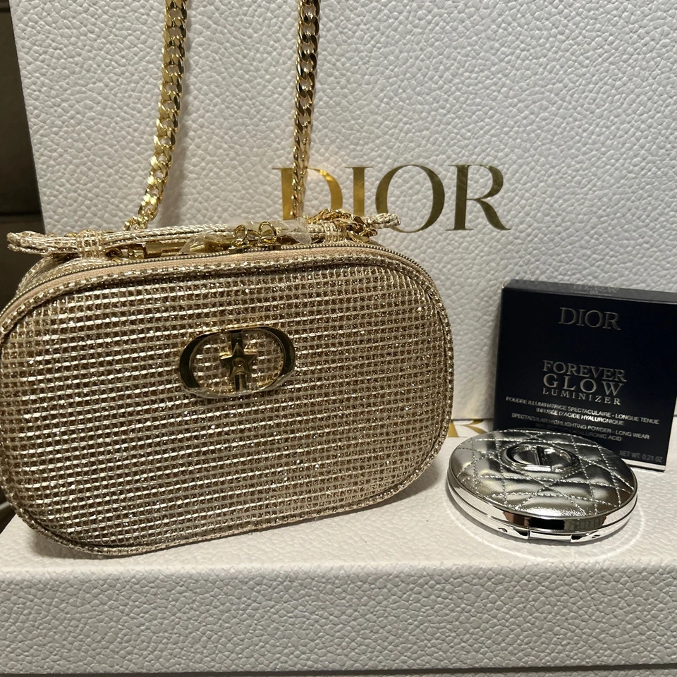 Bolso de hombro Dior VIP Holiday edición 2025 + luminizador brillante + caja de regalo Foto 1 de 4