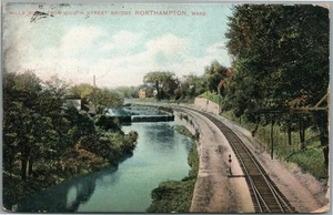 NORTHAMPTON MA MILLS RIVER ANTIQUE POSTCARD - Picture 1 of 2