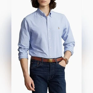 Ralph Lauren klassische Passform lange Ärmel für Herren, hellblau, Ausschnitt 16,5 34/35 gebraucht, in einwandfreiem Zustand - Bild 1 von 14