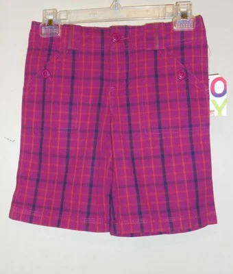 Roxy Girls Plaid Shorts Magenta 10 NWT - Image 1 of 2