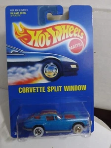 1992 Hotwheels Blue Card Corvette Split Window Card # 197 WW's 1/64 Scale - Picture 1 of 3