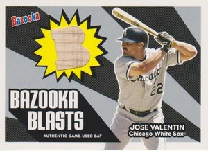 Jose Valentin 2005 Topps Bazooka GAME USED BAT Card WHITE SOX - Imagen 1 de 1
