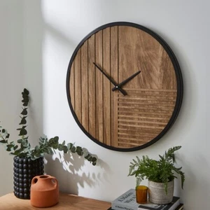 Dunelm Bryant Clock, 60cm Natural - Picture 1 of 1
