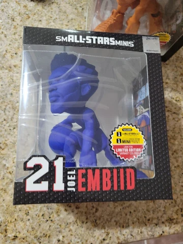 SUPER RARE BLUE NBA SmALL-STARS Minis JOEL EMBIID Action Figure Philly 76ers Cover