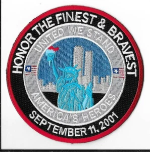 New York Fire Department (FDNY) 9-11-01 Americas Heroes Patch V3 - Picture 1 of 2