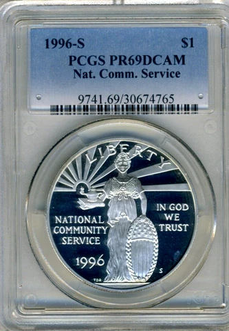 1996-S Community  Service  PCGS PR69 UNTONED Virtually SPOT & HAZE FREE 101,543 Cover