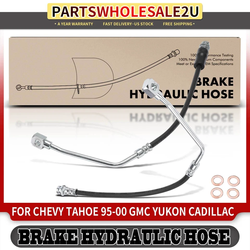 2x Manguera hidráulica de freno delantera derecha y derecha para Chevrolet GMC K1500 88-99 K2500 88-96 Foto 1 de 4