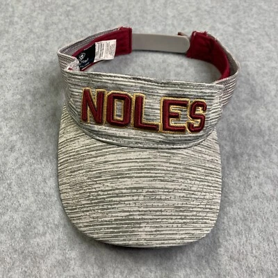 Florida State Seminoles Visor Hat Cap Noles Strap Back Gray Garnet Embroidered Foto 1 de 4