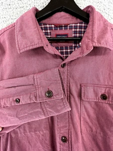 UNTUCKit Ziraldo Franela Forrada Camisa Chaqueta Para Hombre Talla XL Borgoña Vino Algodón - Imagen 1 de 16