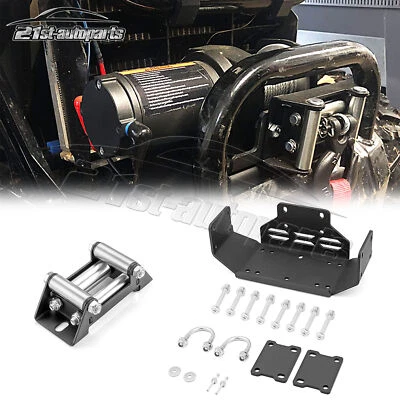 Steel Winch Mount Bracket+4 7/8" Winch Roller Fairlead For HONDA PIONEER 500/520 - Изображение 1 из 4