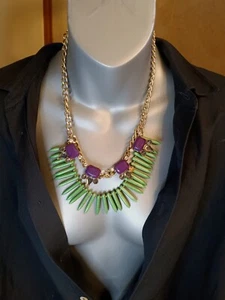 Collar Bohemio Bo Ho Tribal Étnico Egipcio Collar Estilo Años 80 Cuentas 3 Hebras - Imagen 1 de 6