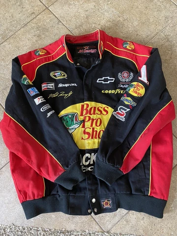 MEN'S CHASE DRIVERS BASS PRO SHOP MARTIN TRUEX JR #1 PIT CREW JACKET Size XL Cover