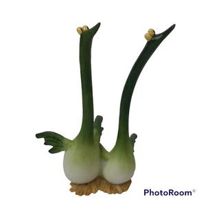 Eigene Figur von Enesco grüne Zwiebel Schnittlauch Vogel Reiher wie RAR 4017226 - Bild 1 von 12