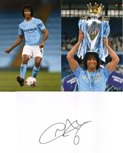 MAN CITY & HOLLAND: NATHAN AKE SIGNED 6x4 WHITECARD+2 UNSIGNED PHOTOS+COA - Picture 1 of 1
