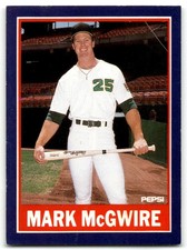 1989 PEPSI MARK MCGWIRE MARK MCGWIRE OAKLAND ATHLETICS #11