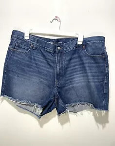 Old Navy denim cropped shorts high rise straight blue summer casual women’s 22 - Picture 1 of 6