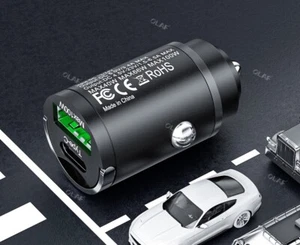 USB + Type C Fast Car Charger Cigarette Dual Socket For iPhone Samsung New - Photo 1/5