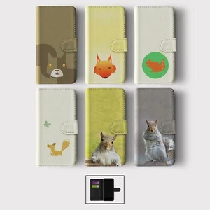 CASE FOR IPHONE 16 16E 15 14 12 12 SE PRO WALLET FLIP PHONE COVER SQUIRREL CUTE - Picture 1 of 8