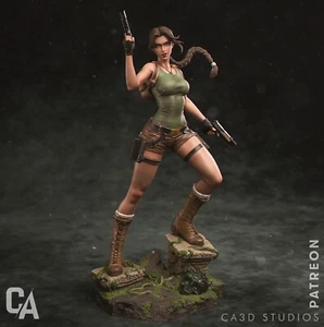 Unpainted and Unassemble Lara Croft Tomb Raider 14K Resin Print 1/9 Scale 26 cm - Picture 1 of 4