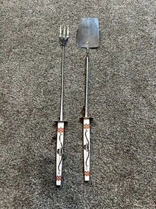 Vintage Made in Japan Long Handle Steer Cow Cattle Western Spatula Fork Grilling - Picture 1 of 5
