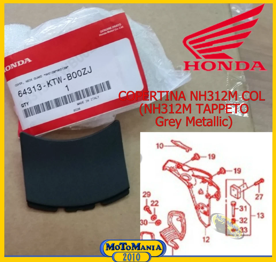 COPERTINA DI CHIUSURA RETROSCUDO SH300 SPORT 2014 NH312M TAPPETO Grey Metallic) - Immagine 1 di 1