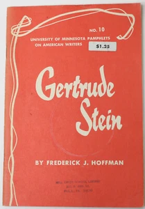 University Of Minnesota Pamphlets On American Writers Gertrude Stein No.10 - Imagen 1 de 12