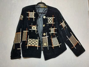 Cardigan donna vintage taglia S petite allure art da indossare velluto nonna con bottoni - Foto 1 di 14