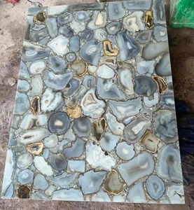 48" x 30" Grey Agate Center Table Top Natural Beauty For Your Home Decor - Picture 1 of 5