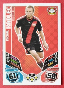 TOPPS Michal Kadlec Bayer Leverkusen Bundesliga 2011/12 Match Attax Trading Card