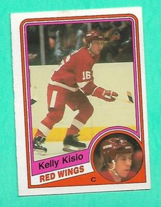 (1) KELLY KISIO 1984-85 O-PEE-CHEE # 56 RED WINGS  ROOKIE EX-MT CARD (W1966)  