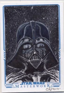 2017 Star Wars Masterwork Sketch Card Yeager Darth Vader - Picture 1 of 1