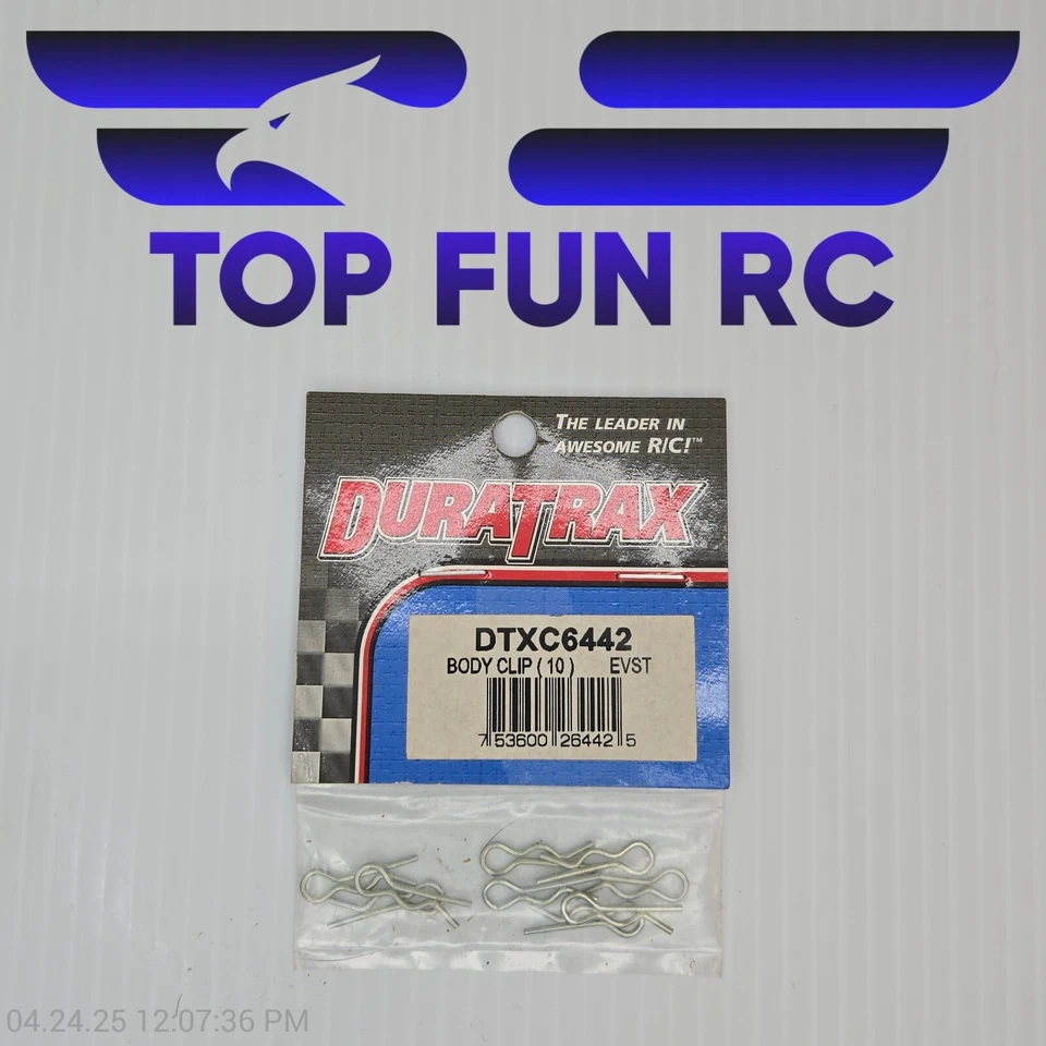 Duratrax RC DTXC6442 Body Clip (10) For EVST 'Discontinued' - Image 1 of 1