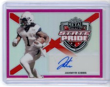 Jahmyr Gibbs auto autograph card /20 2022 Leaf Metal State Pride Detroit Lions