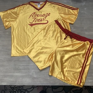Dodgeball Average Joe's Jersey Sz 2XL Yellow Shirt & Shorts Costume Set Complete - Picture 1 of 13