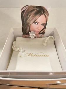 Melania Trump Tear Drop Ring With CZ - Picture 1 of 2