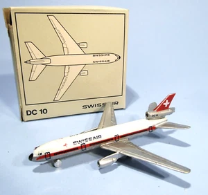 MODELO DE AVIÓN A REACCIÓN MINIATURA LINTOY SWISS AIR DOUGLAS DC-10 EN CAJA - Imagen 1 de 10