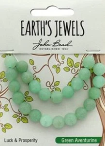 Cuentas ~ 8mm AVENTURINA VERDE ~ PIEDRAS PRECIOSAS SEMI John Bead joyas de la tierra - Imagen 1 de 1