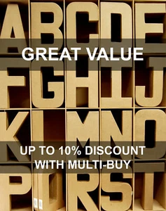 LARGE CARDBOARD PAPIER MACHE LETTERS 20.5CM 8 INCH Paper Craft - Afbeelding 1 van 54