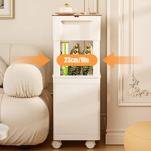 3-Tier Kitchen Island Cart Rolling Storage Cabinet Cart w/Drawer & Rack Shelves - Picture 1 of 21