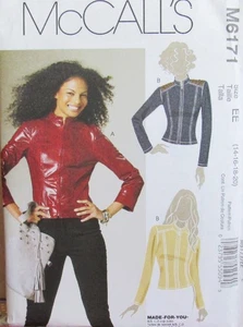 McCalls 6171 Womens 14-20 A/B C/D Lined MOTO Jacket Zip Front Pattern - Picture 1 of 2