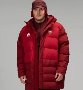 Lululemon Team Canada 22 Men's Down Jacket COC Logo red - Picture 1 of 5