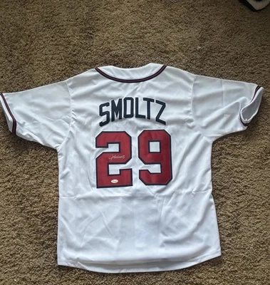 Camiseta firmada autografiada por John Smoltz MLB Atlanta Braves certificado de autenticidad JSA Foto 1 de 3