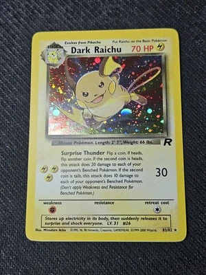 Dark Raichu 83/82 Team Rocket Set Holo Rare Pokemon Card NM - Image 1 of 4