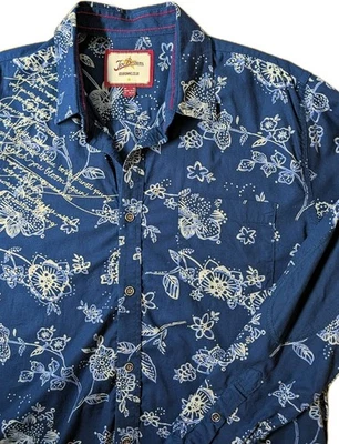 Joe Browns рубашка синий цветочный лист узор длинным рукавом рубашка на пуговицах средний - Изображение 1 из 4