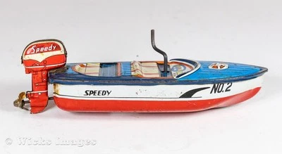 Lancha rápida J Chein Wind Up Tin Litho Foto 1 de 4